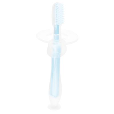 Baby Toothbrush, Baby Silicone Toothbrush Soft Bristles for Baby for Home(Blue)