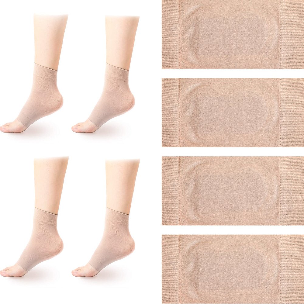 2 Pairs Achilles Protection Sleeve Achilles Tendon Heel Protector Achilles Heel Sleeve for Bursitis Tendonitis Tenderness Cushion and Protection of Haglunds Bump (Simple Style)