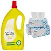 Amazon Brand - Presto! Dish Wash Gel - 2 L (Lemon) & Amazon Brand - Solimo 2 Ply Facial Tissues Carton Box - 200 Pulls (Pack of 3) Combo view 1