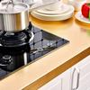 COSKIRA Self-Adhesive Kitchen Aluminum Foil Kitchen Backsplash Stickers Wallpaper, Waterproof Oil Proof Aluminum Foil Sticker Self-Adhesive Wallpaper Kitchen Stove Wall Stickers Gold -2M view 3