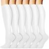 6 Pairs Compression Socks for Women & Men Circulation,20-30 mmhg Nursing Socks Best for Running,Athletic,Hiking,Travel(Large/X-Large) view 1