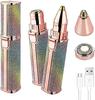 DREWIT STAR Portable Eyebrow Trimmer for Women, Face, Lips, Nose Hair Removal Electric Trimmer with Light, Facial Hair Remover for Women - Rainbow Colour view 1