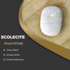 9Dzine Scolecite Palm Stone, Scolecite Soap, Meditation Natural Crystal Scolecite Oval Shape Palmstone for Reiki Crystal Healing (White) view 2
