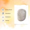9Dzine Scolecite Palm Stone, Scolecite Soap, Meditation Natural Crystal Scolecite Oval Shape Palmstone for Reiki Crystal Healing (White) view 3