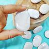 9Dzine Scolecite Palm Stone, Scolecite Soap, Meditation Natural Crystal Scolecite Oval Shape Palmstone for Reiki Crystal Healing (White) view 4
