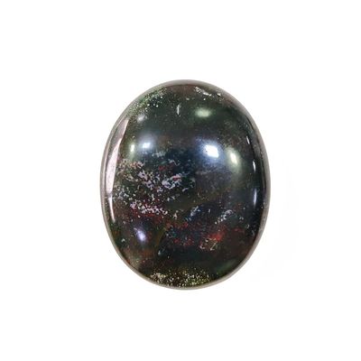 9Dzine Bloodstone Palm Stone, Bloodstone Soap, Meditation Natural Crystal Blood stone Oval Shape Palmstone for Reiki Crystal Healing (Green)