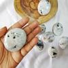 9Dzine Rainbow Moonstone Palm Stone, Rainbow Moonstone Soap, Meditation Natural Crystal Rainbow Moonstone Oval Shape Palmstone for Reiki Crystal Healing (White) view 4