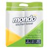 Mondo Kitchen Tissue Roll (2 Ply, 80 Pulls) | Pack of 2 Rolls | Effective on Granite, Steel, Glass, Tile, Wood | 100% Biodegradable Product | FDA Approved, OBA Free | Tissue Papers Kitchen view 1