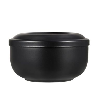 Beaupretty Stainless Steel Shaving Bowl Men Shave Soap Cup Heat Insulation Shaving Foam Bowl Dish Deep Size Shaver Razor Cleansing Foam Mug with Lid for Barber Home Black