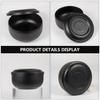 Beaupretty Stainless Steel Shaving Bowl Men Shave Soap Cup Heat Insulation Shaving Foam Bowl Dish Deep Size Shaver Razor Cleansing Foam Mug with Lid for Barber Home Black view 2