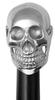 A N H Elegant Walking Stick with Skull Handle Made of Solid Brass Walking Cane for Wedding Ceremony Designer Brass Skull Head Handle Black Stick,Chrome Finish,36 Inch view 3