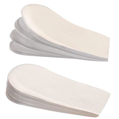 4 Layers Height Increase Insoles,Adjustable Orthopedic Heel Lift Inserts, White, Large-Women's 10-13|Men's 9-14