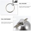 2pcs Pill Holder Organizer Pill Case Bottle Container with Keychain Pill Box Useful Acessories view 3