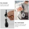 2pcs Pill Holder Organizer Pill Case Bottle Container with Keychain Pill Box Useful Acessories view 4