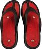 ACS unisex adult Acupressure Relaxation De Stress Pain Relief & Total Health Care Magnetic Acm Foot Wear Flip Flop Red Black view 1