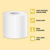 Mondo Toilet Roll Tissue (2 Ply, 350 Pulls) | Pack of 8 Rolls | 100% skin safe FDA approved, OBA free | Septic-safe bath tissue | Compatible with all dispensers | Toilet Tissue Paper Roll view 2
