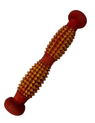 ACM Wooden Foot Roller, Red & Yellow