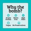 Mojo Bar Protein Bombs Creamy Peanut Butter | Daily Protein Snack | 10g Protein | Pack of 5 x 40g Protein Balls | Vegan, Gluten Free & No Preservatives view 3