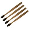 ARTIBETTER 4pcs Natural Toothbrushes Biodegradable- Friendly Toothbrushes Soft Manual Toothbrushes for Travel Home Use ( Black ) view 2
