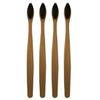 ARTIBETTER 4pcs Natural Toothbrushes Biodegradable- Friendly Toothbrushes Soft Manual Toothbrushes for Travel Home Use ( Black ) view 4