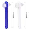 ARTIBETTER 2pcs Denture Brushes Dual Head Cleaning Toothbrushes False Teeth Dedicated Toothbrushes ( Blue White ) view 2