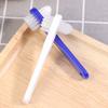 ARTIBETTER 2pcs Denture Brushes Dual Head Cleaning Toothbrushes False Teeth Dedicated Toothbrushes ( Blue White ) view 4