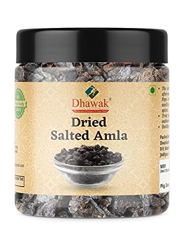 Dhawak Dried Salted Amla 250gms |Jar Pack|