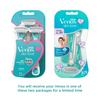 Gillette Venus Women's Venus Skin Love with Skin Essence Razor for Hair Removal - Green, Pack of 3 view 2