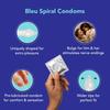 Bleu Spiral Toxin Free Condoms for Men - Unique Shaped head (first in India) for enhanced stimulation, improved experience, vegan & odourless, Pack of 2 (16 Count) view 3