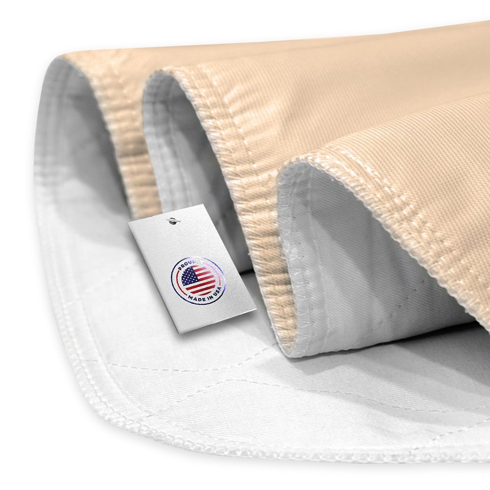 KosmoCare Reusable Underpad Washable Incontinence Bed Pad Overnight Sheet, Underpad Mattress Protection for Baby, Elderly & Patient Care - (Twill) - TAN Pack of 2