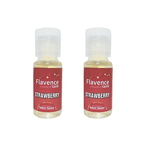 Bakers Fantasy Flavours/Essence (Water Soluble) Strawberry (20ml) (Pack of 2) 40ml