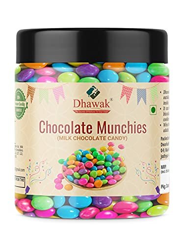 Dhawak Gems Chocolate Munchies Buttons 400 gms |Jar Pack|