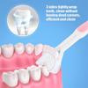 3 Sided Toothbrush, ELECDON 4 Pieces Autism Travel Toothbrush for Adults Complete Teeth and Gum Care, Great Angle Bristles Clean Each Tooth, Soft and Gentle (Pink, Blue, Orange, Purple) view 2
