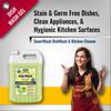 SmartWash Anti-Bacterial Disinfectant Dish & Utensil Wash Gel Strong Germ Protection Kitchen (Lime wave), 5L view 2