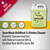 SmartWash Anti-Bacterial Disinfectant Dish & Utensil Wash Gel Strong Germ Protection Kitchen (Lime wave), 5L view 3