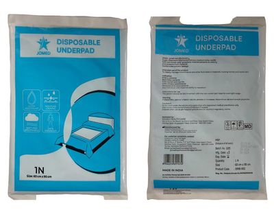 Jomed Disposable Underpad 60X90 Large, Super absoebent (Pack of 2)