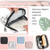 4 Pieces Sanitary Napkin Storage Bags Menstrual Cup Pouches Nursing Pad Holder Tampon Bags Portable Period Kit Bag Feminine Product Pouch for Girls for Pads Bag for Pads and Tampons with Zipper view 4