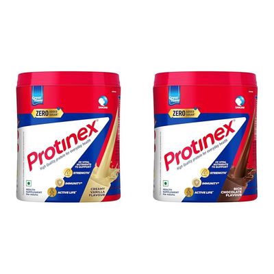 Protinex Health Pack - Creamy Vanilla 400g + Rich Chocolate 400g | 25 Vital Nutrients | For Strength & Immunity | Daily Protein Supplement