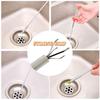 FIZLOZ Drain Cleaning Tool - Wire Brush Hand Kitchen Sink Cleaning Hook - Sewer Dredging Device - Spring Pipe Hair Dredging Tool - Stainless Steel & ABS Plastic - Red & Silver - 23 Inches view 3