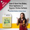 SmartWash Anti-Bacterial Disinfectant Dish & Utensil Wash Gel Strong Germ Protection Kitchen Wash Cleaner Liquid (Lemon Zest), 5L with Dispenser Bottle view 2