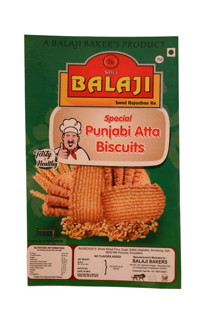 Balaji Special Punjabi Atta Biscuits 300 Grams Wheat Biscuits