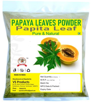 VS Products Papaya Leaf Powder, 700g, Papita leaf Powder, Carica Papaya Leaf, Erandhurbuja, Paw Paw Leaf Powder 700g (pack of 7 x 100g)