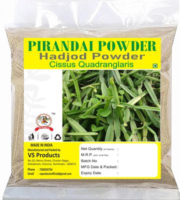 VS Products Pirandai Powder, 350g, Nalleru, Cissus Quadranglaris, Hadjod, Veldt Grape Powder, (pack of 3 x 100g, pack of 1 x 50g)