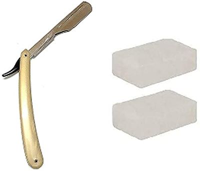Hesch 9 Plastic Handle Straight Edge Razor. for Home/Shop/Saloon. Trendy, Grippy, and Easy to use. Folding razor holder.