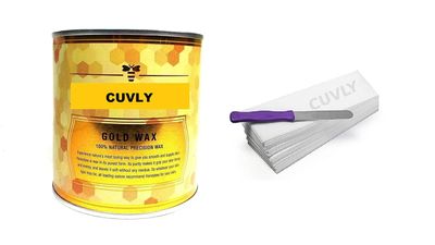 CUVLY Hot Wax Cream (600 gm), Face, Bikini, Underarm, Complete Body Wax - Wax Strips, Knife for Women & Men - Extra Creamy Best Hair Removal Wax