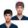 Fesciory Adjustable Working Caps with Button & Sweatband, Elastic Bandage Tie Back Hats for Women(Heart ECG+Stethoscope) view 2