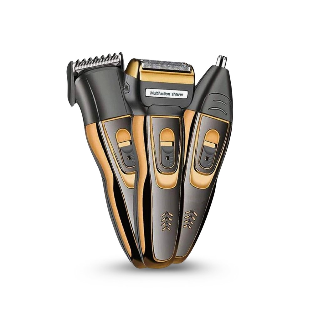 Concepta Trimmer for Men All in One - 3 in 1 Rechargeable Grooming Kit for Men  Beard Trimmer, Hair Clipper, and Nose Trimmer  Corded and Cordless Trimmers for Man - Black