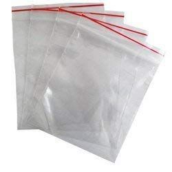 Grun Zip Lock Bags (Pack of 200) 06 inch x 08 inch, Clear, Strong, Air Tight Pouches (Resealable/Reclosable Bags)