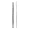 Drinking Straw, Practical Metal Straw Retractable Orange with Cleaning Brush for Picnic for Travel for Hiking for Camping view 4