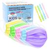 Rasav Kids Disposable Face Masks 100Pcs,3 Ply Kids Masks Disposable Breathable Colorful Cute Face masks for Children, Girls & Boys view 1